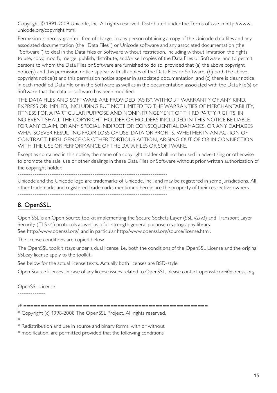 Openssl | Philips 5000 series Reproductor de Blu-ray Disc User Manual | Page 42 / 53