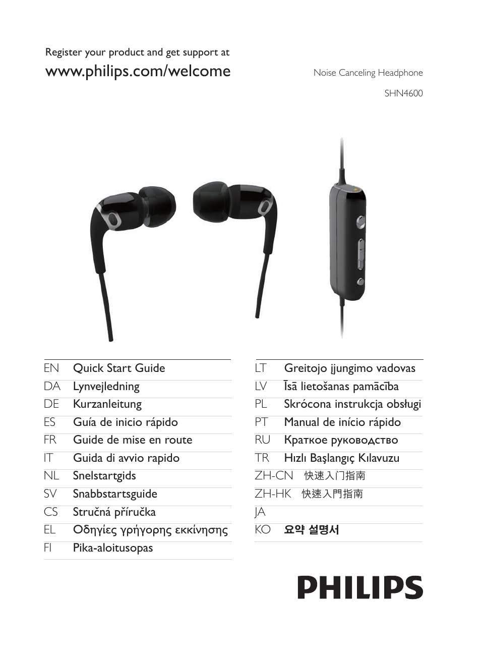 Philips Auriculares con reducción de ruido User Manual | 4 pages