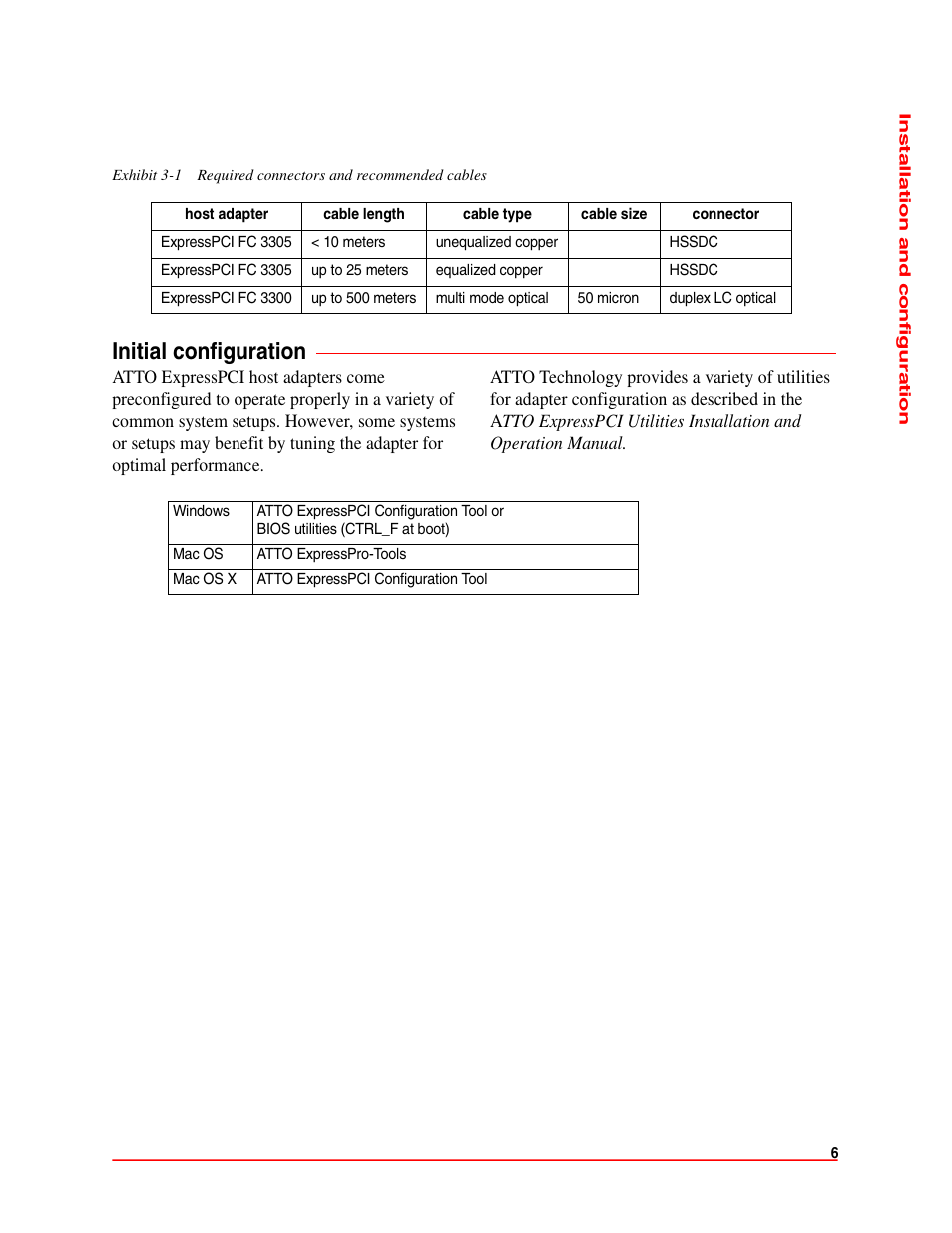 Initial configuration | ATTO Technology FC 3300 User Manual | Page 9 / 17