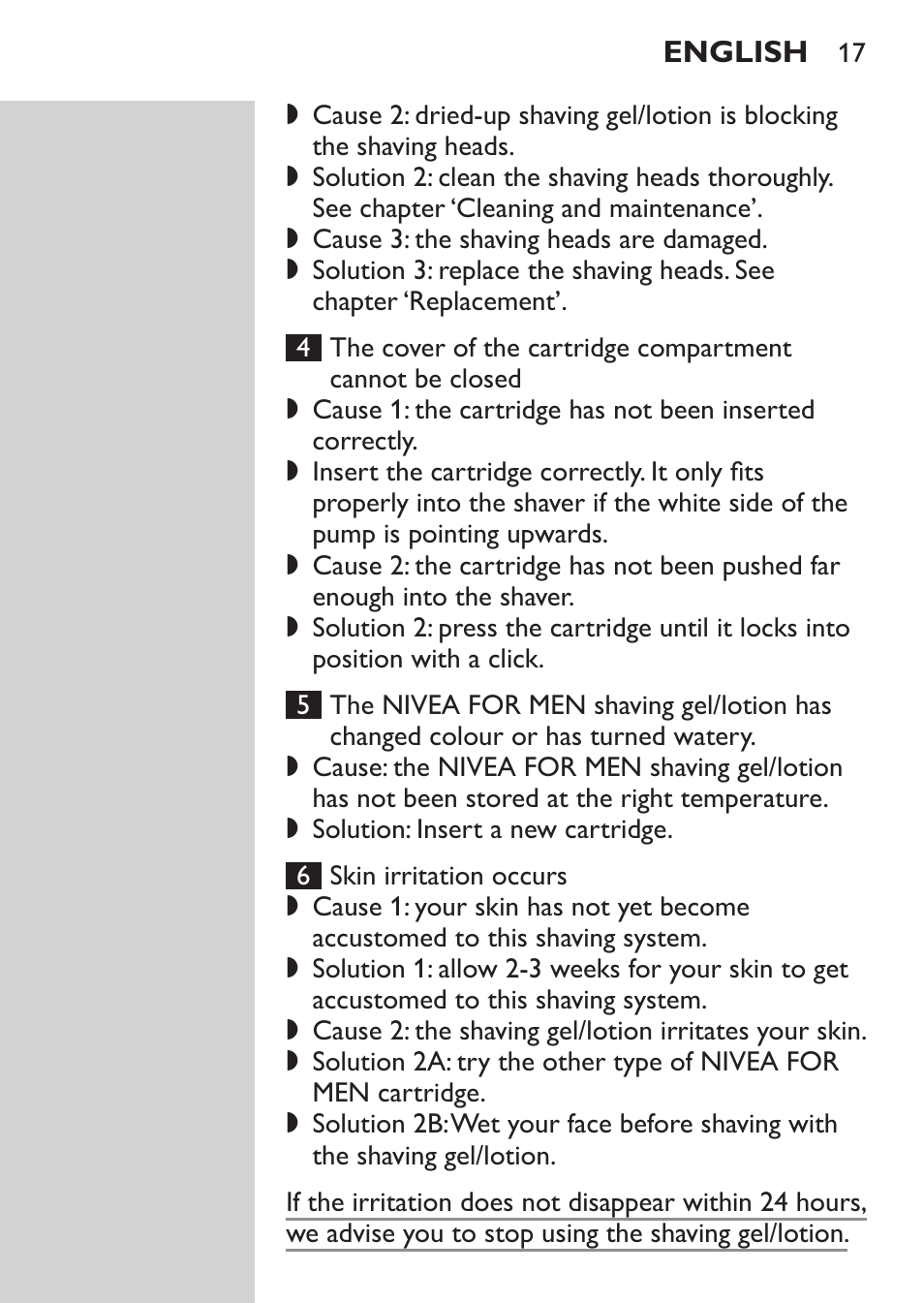 Philips Afeitadora NIVEA FOR MEN User Manual | Page 15 / 92