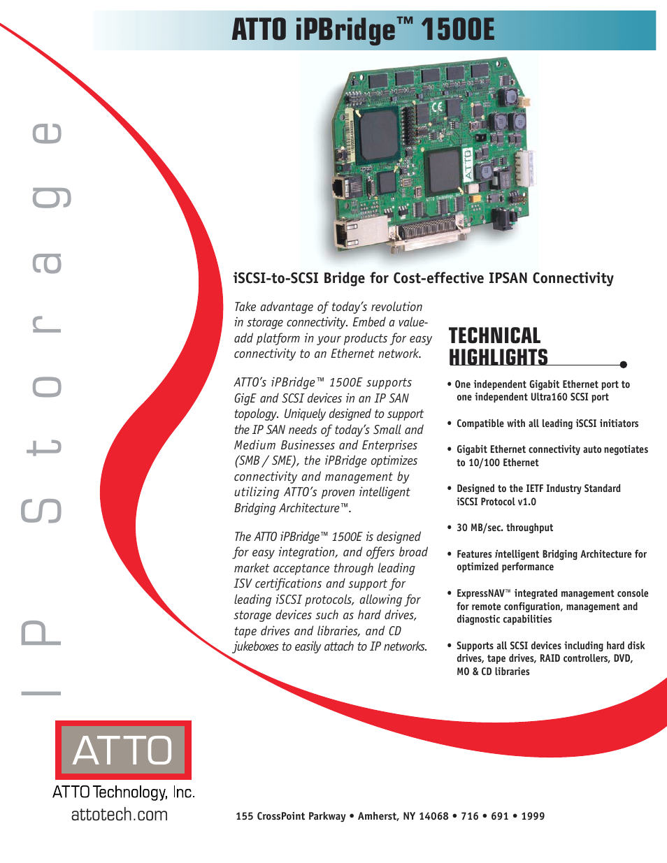 ATTO Technology iPBridge 1500E User Manual | 2 pages