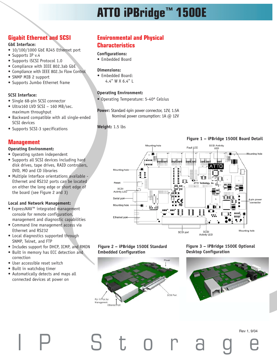 Atto ipbridge, 1500e | ATTO Technology iPBridge 1500E User Manual | Page 2 / 2