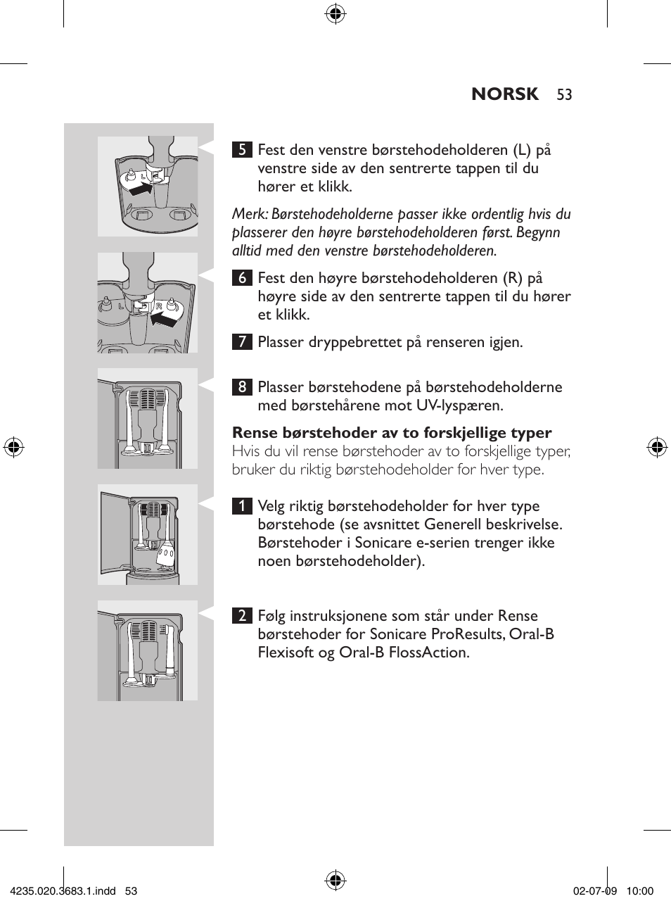 Philips Sonicare Higienizador por rayos UV User Manual | Page 53 / 96