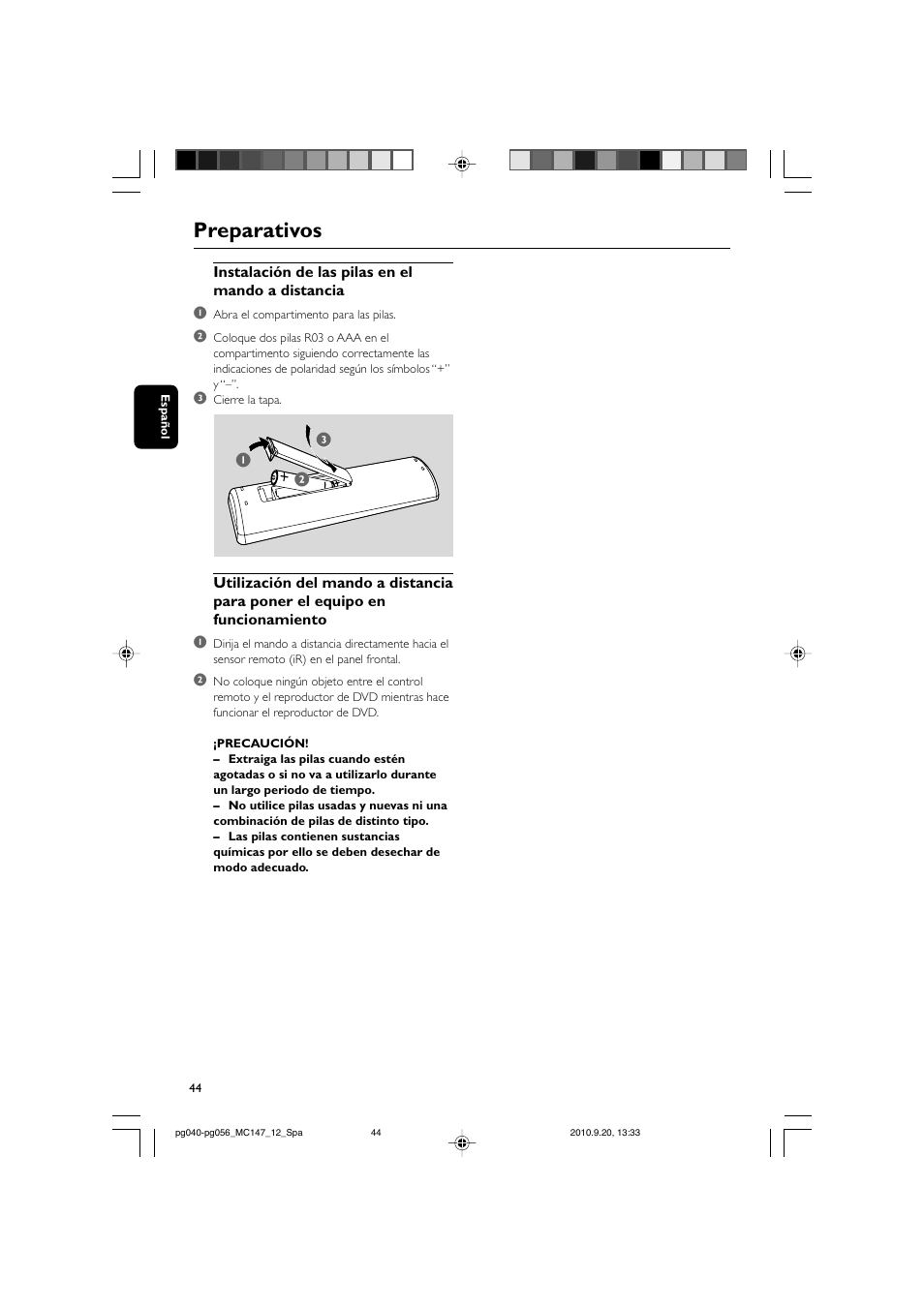 Preparativos | Philips Microcadena clásica User Manual | Page 10 / 23