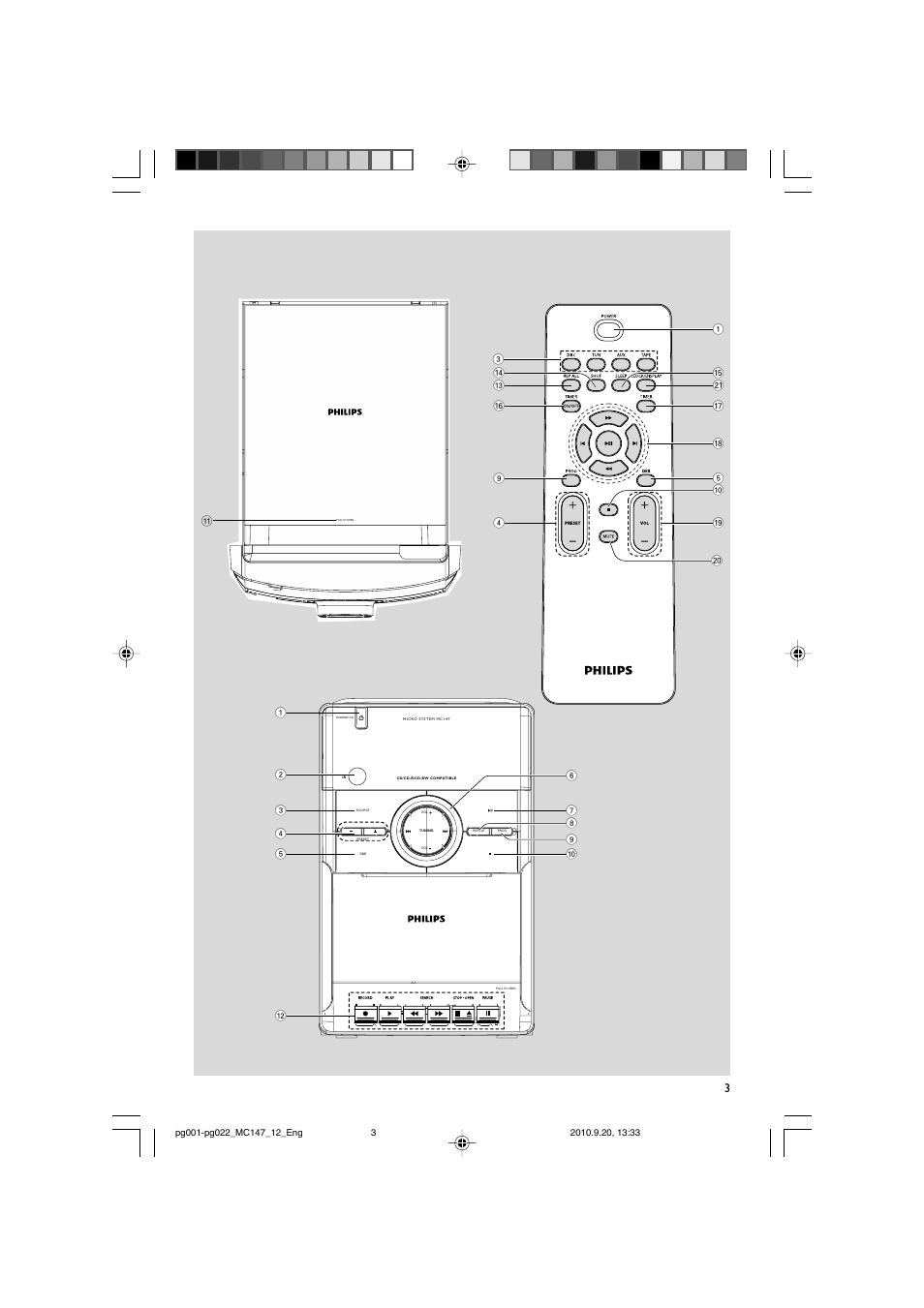 Philips Microcadena clásica User Manual | Page 3 / 23