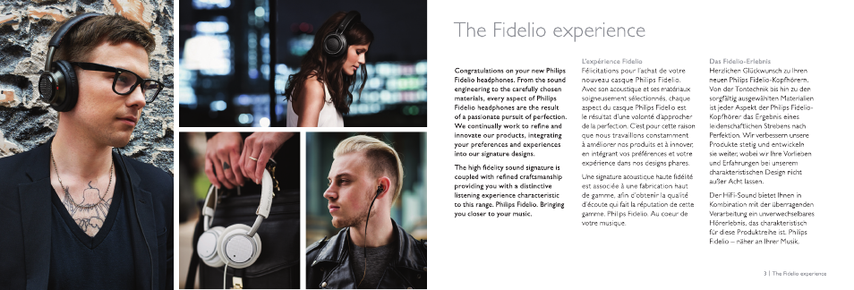 The fidelio experience | Philips Fidelio Auriculares inalámbricos Bluetooth User Manual | Page 2 / 12