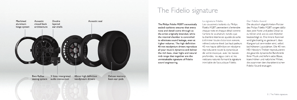 The fidelio signature | Philips Fidelio Auriculares inalámbricos Bluetooth User Manual | Page 3 / 12