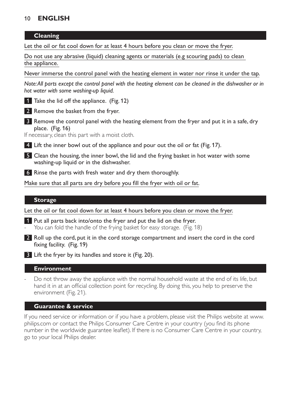 Philips Freidora User Manual | Page 10 / 104