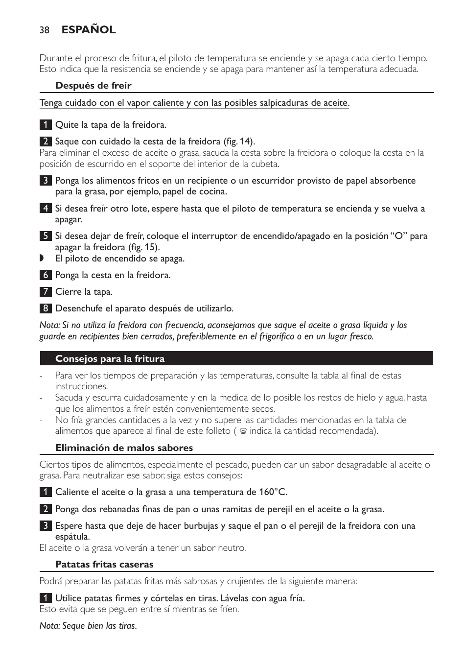 Philips Freidora User Manual | Page 38 / 104
