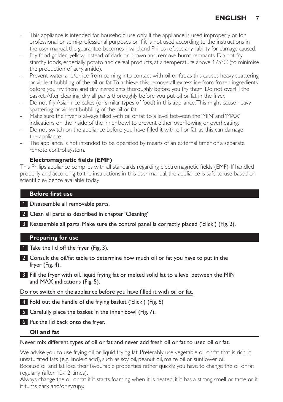 Philips Freidora User Manual | Page 7 / 104