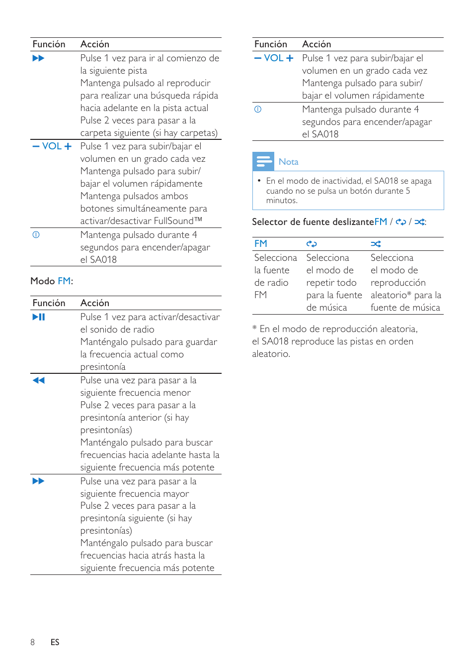 Philips GoGEAR Reproductor de MP3 User Manual | Page 9 / 21