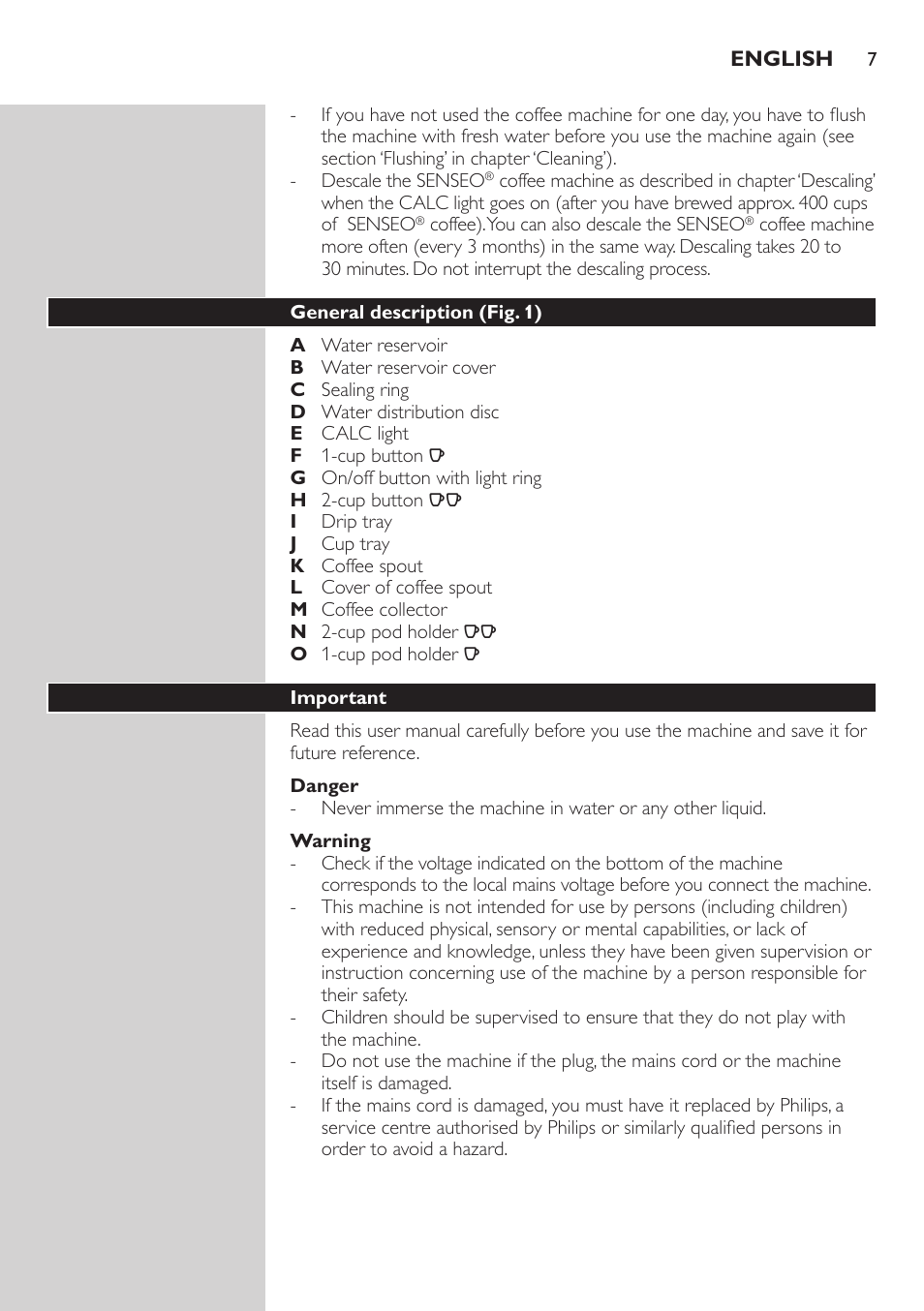 Philips SENSEO® Viva Café Cafetera de monodosis de café User Manual | Page 7 / 62