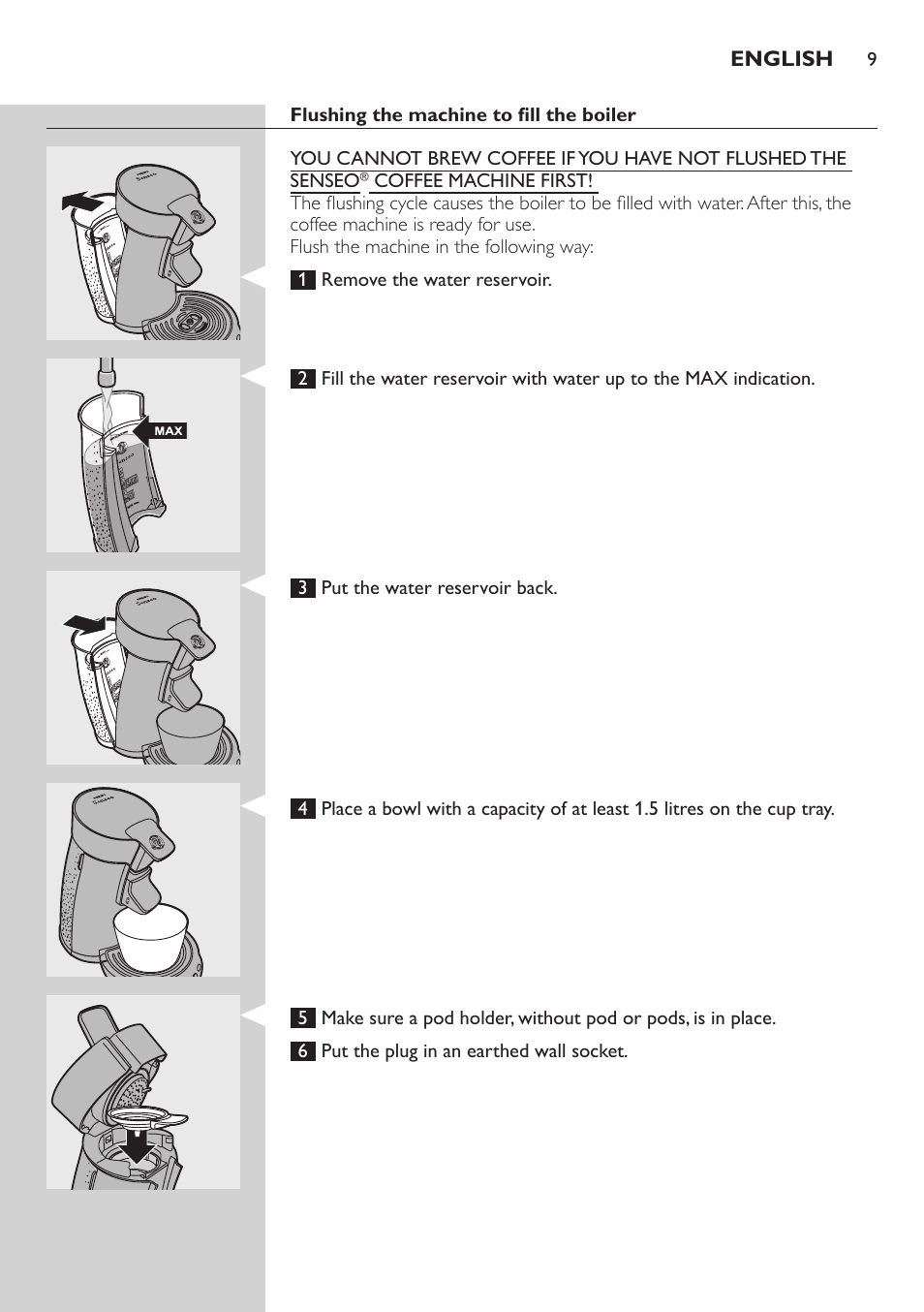 Philips SENSEO® Viva Café Cafetera de monodosis de café User Manual | Page 9 / 62
