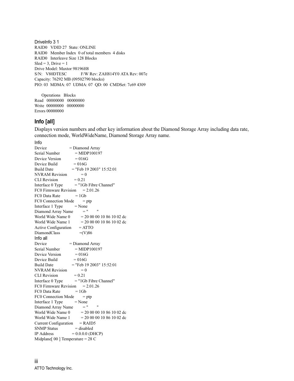 ATTO Technology Diamond Storage Array S-Class User Manual | Page 100 / 105