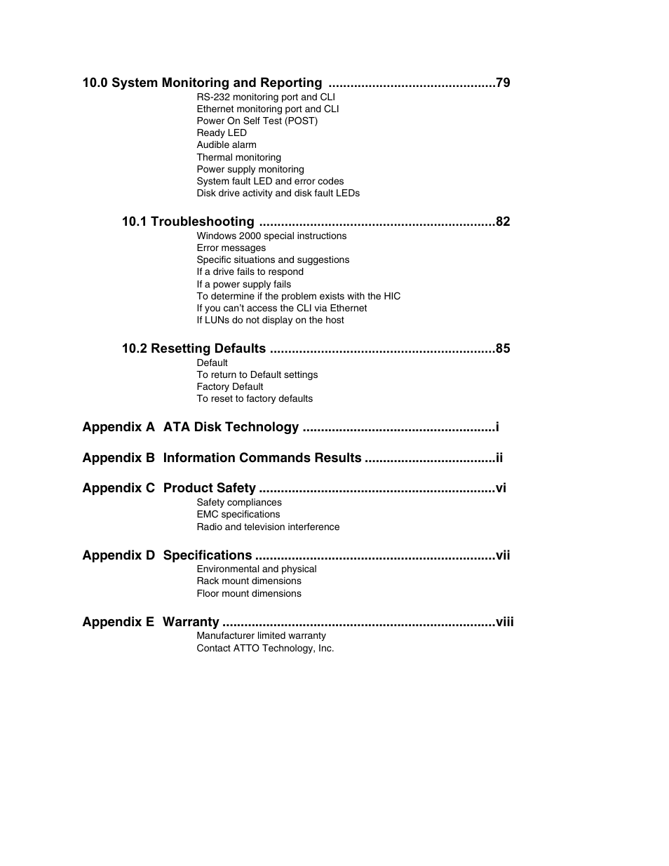 ATTO Technology Diamond Storage Array S-Class User Manual | Page 9 / 105
