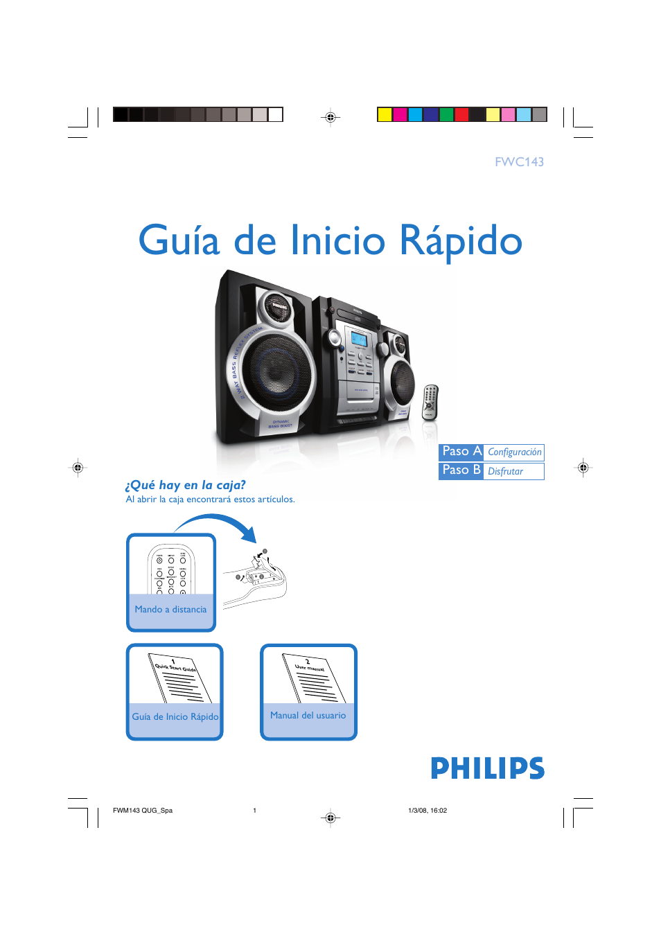 Philips Minicadena Hi-Fi User Manual | 3 pages