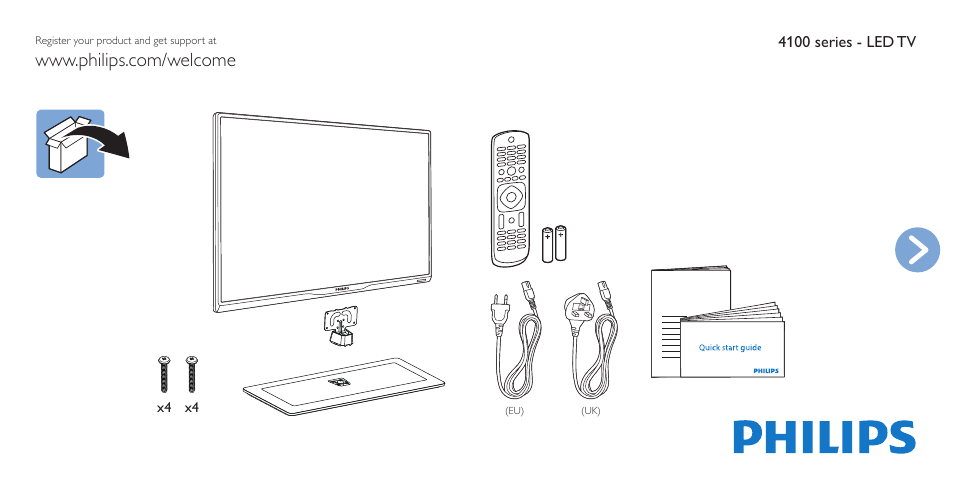 Philips 4000 series Televisor LED Full HD User Manual | 12 pages