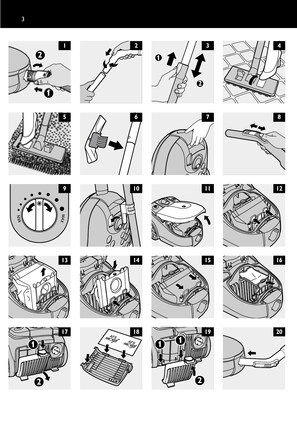 Philips Aspirador con bolsa User Manual | Page 3 / 46