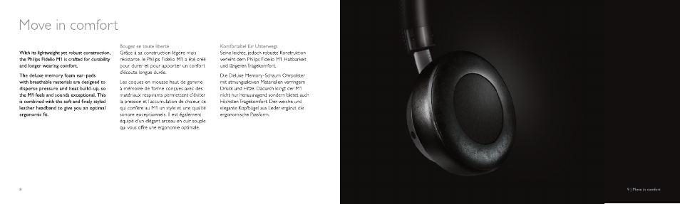 Move in comfort | Philips Fidelio auriculares con banda supraaural User Manual | Page 5 / 12