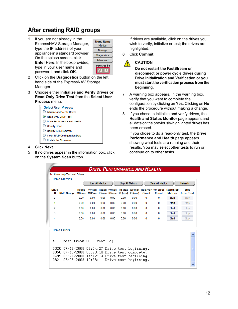 After creating raid groups | ATTO Technology FastStream SC 5700 User Manual | Page 17 / 73