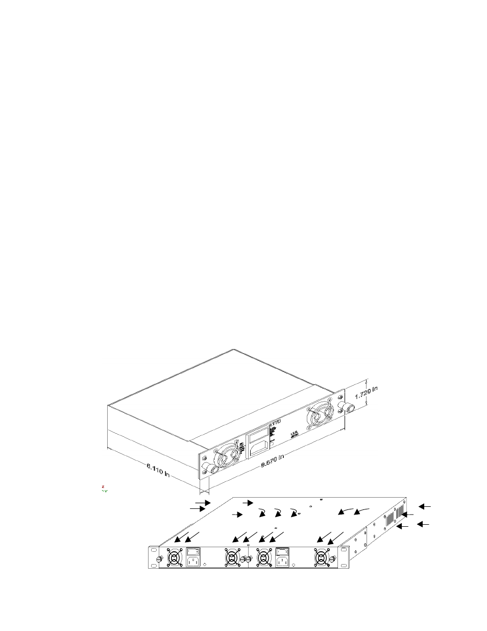 Exhibit 4-1 rack system power module, Exhibit 4-2 cooling airflow patterns, Installing a power module removing a power module | ATTO Technology 3400 User Manual | Page 13 / 28