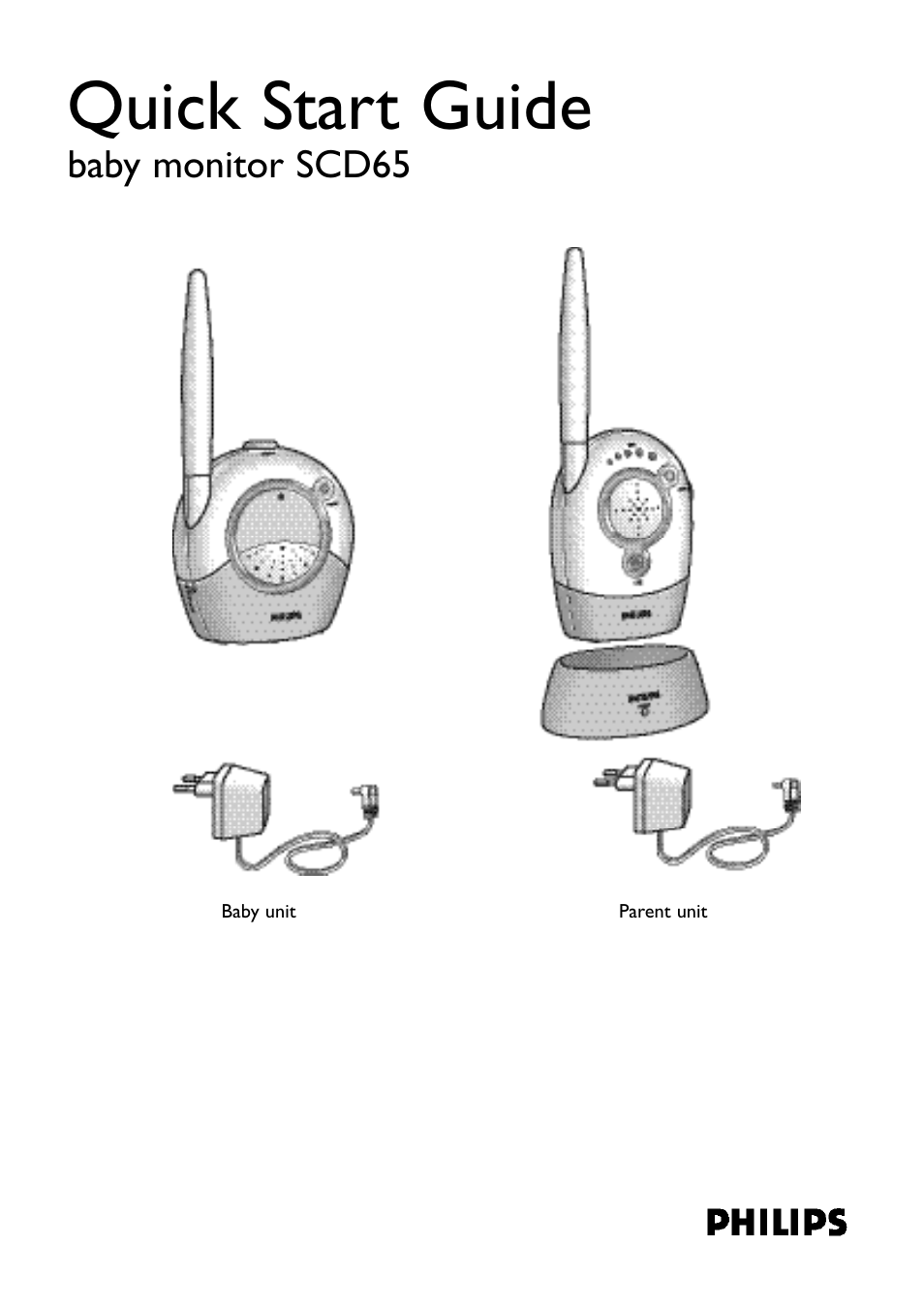 Quick start guide | Philips Vigilabebés analógico User Manual | Page 2 / 4