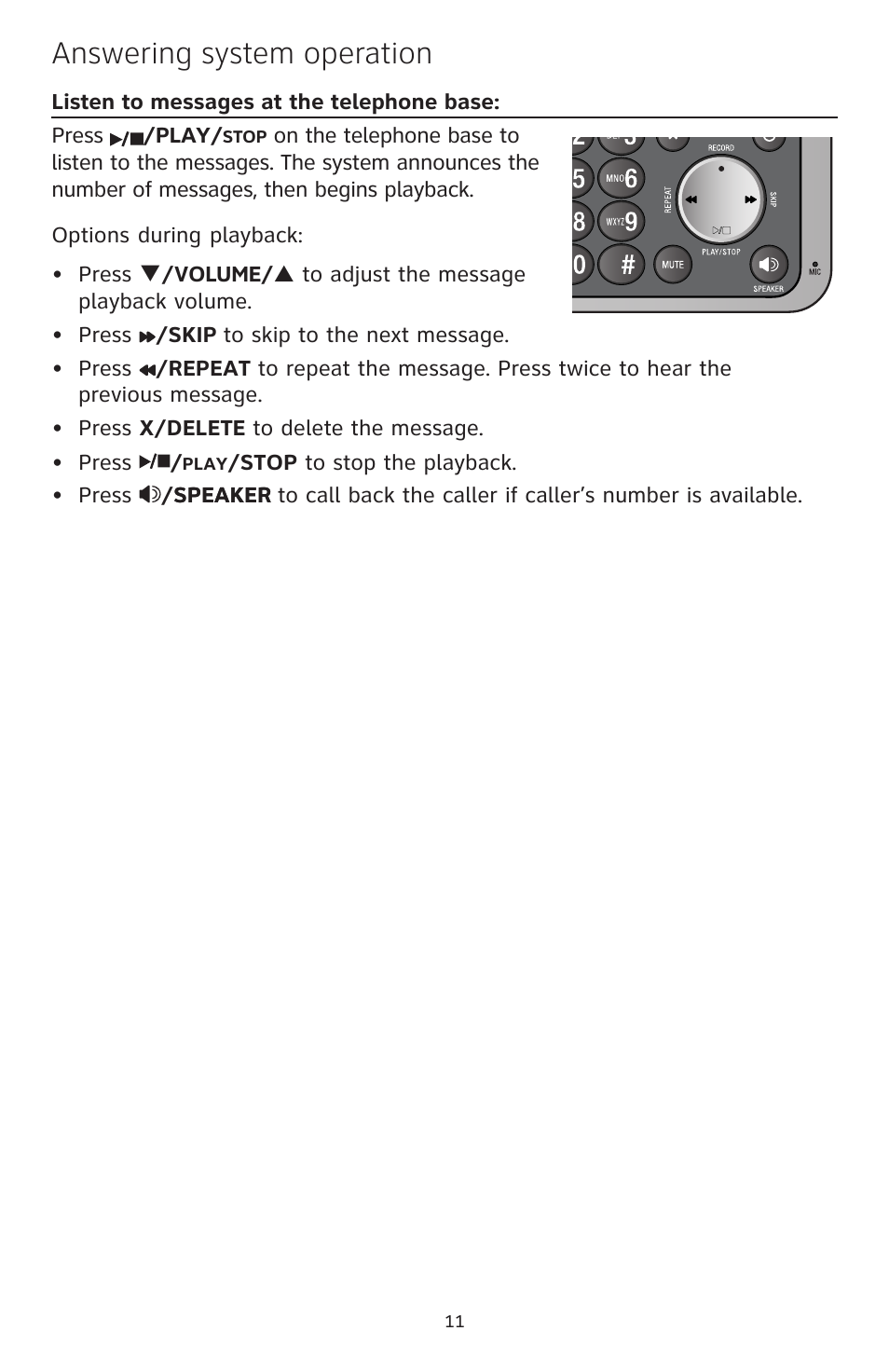 Answering system operation | AT&T CL83101 User Manual | Page 12 / 14