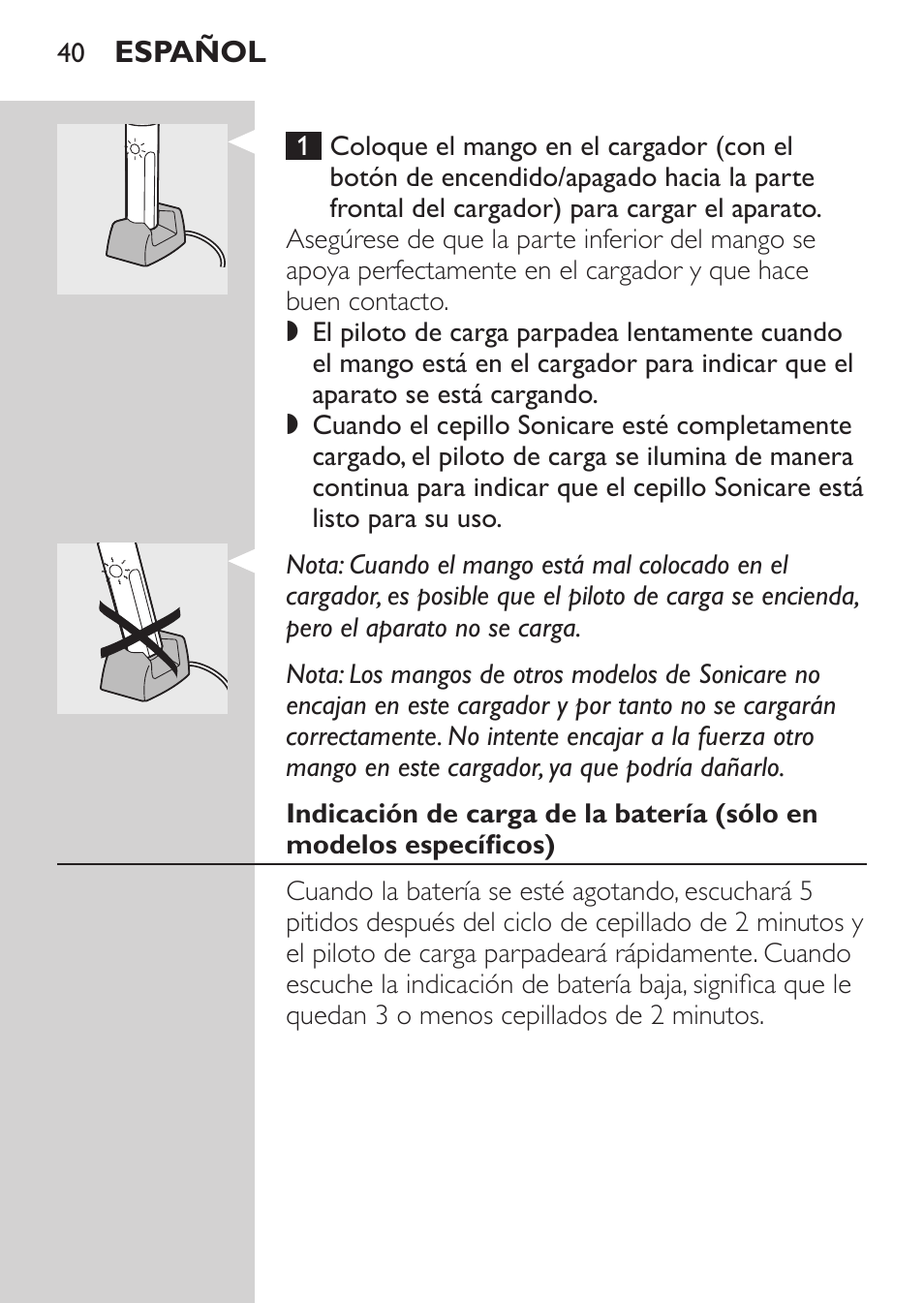 Philips Sonicare CleanCare Cepillo dental sónico recargable User Manual | Page 40 / 132