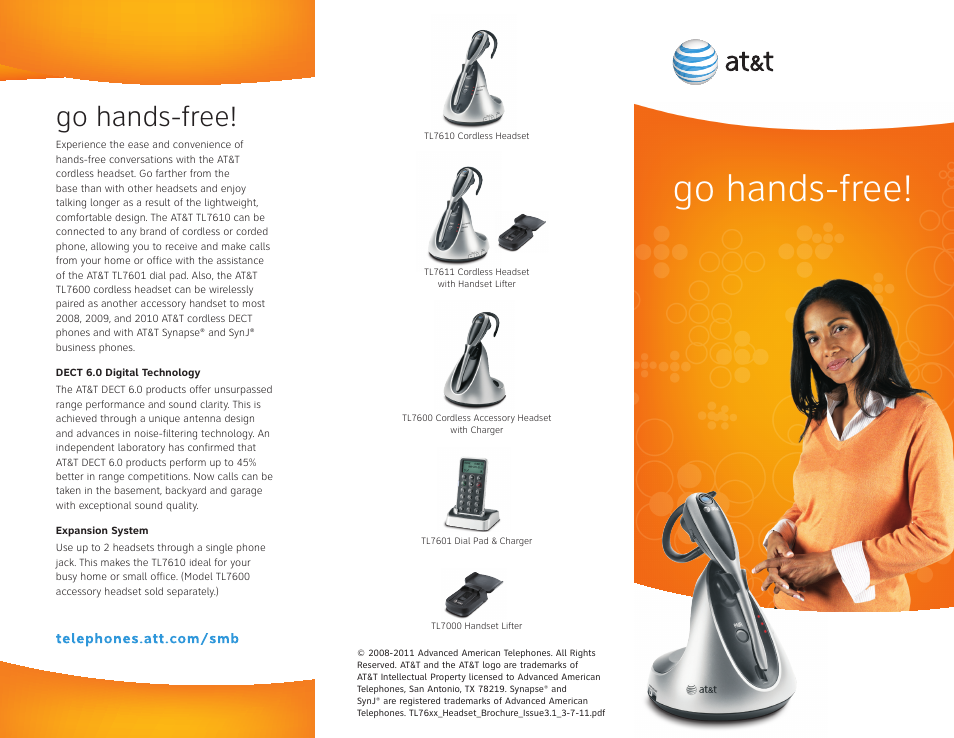 AT&T TL7610 User Manual | 2 pages