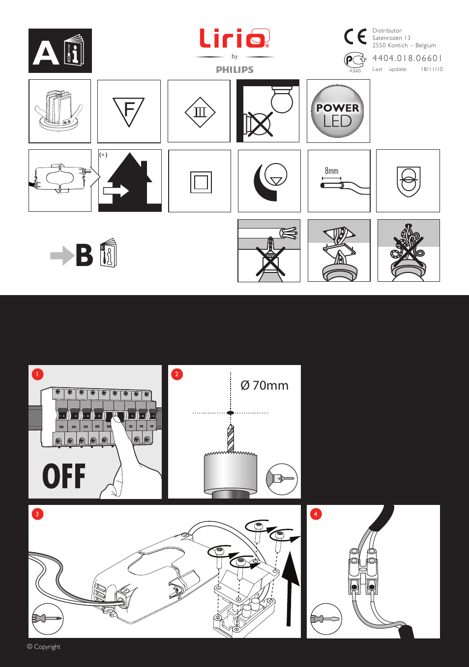 Philips Lirio Foco empotrable User Manual | 4 pages