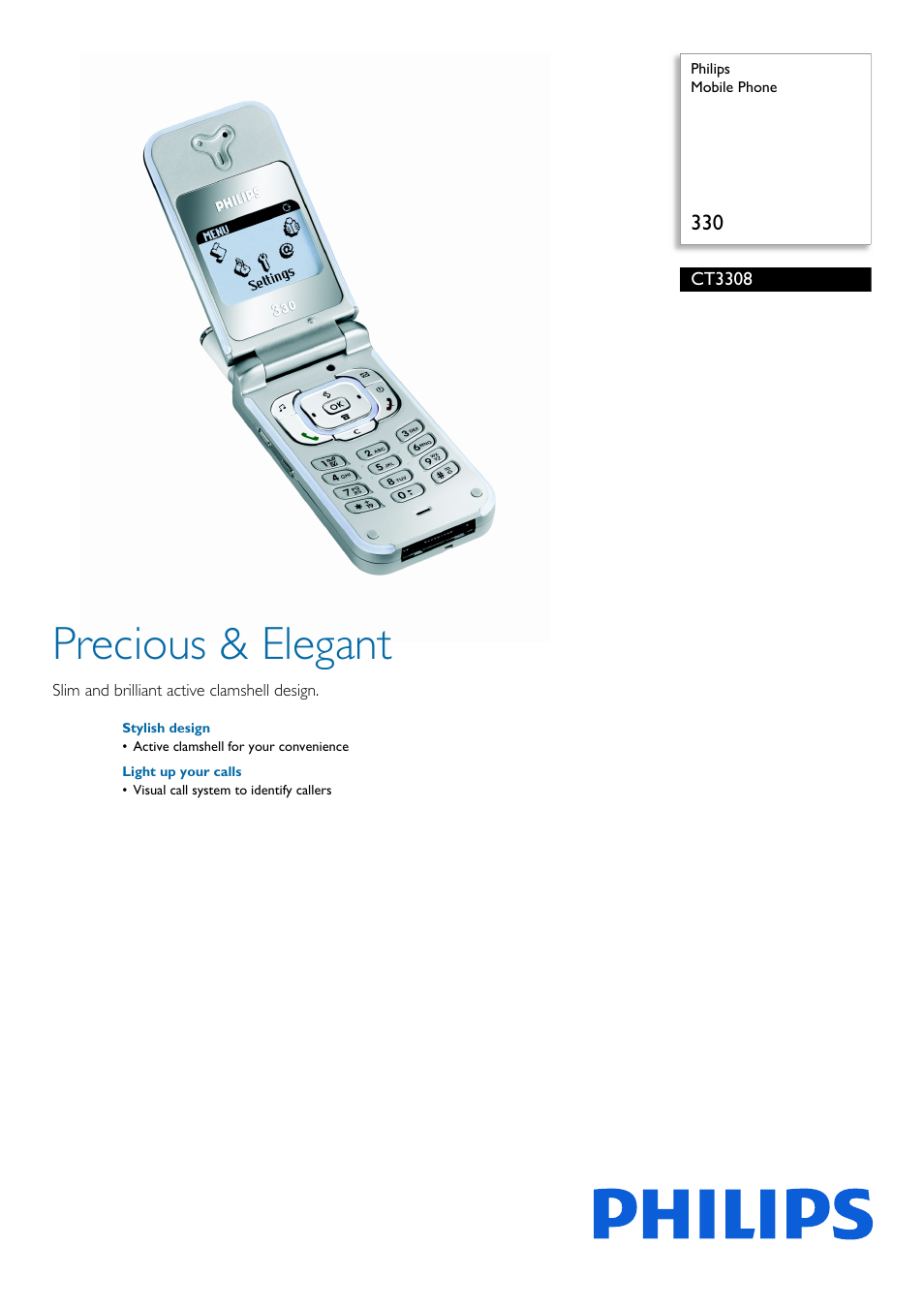 Philips CT3308 User Manual | 2 pages