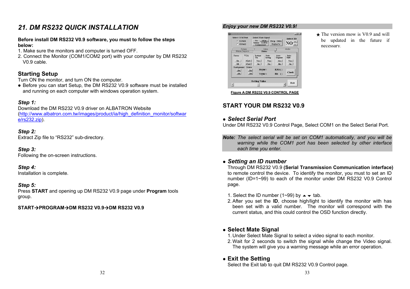 Dm rs232 quick installation | Albatron Technology DM-5952KF User Manual | Page 18 / 20