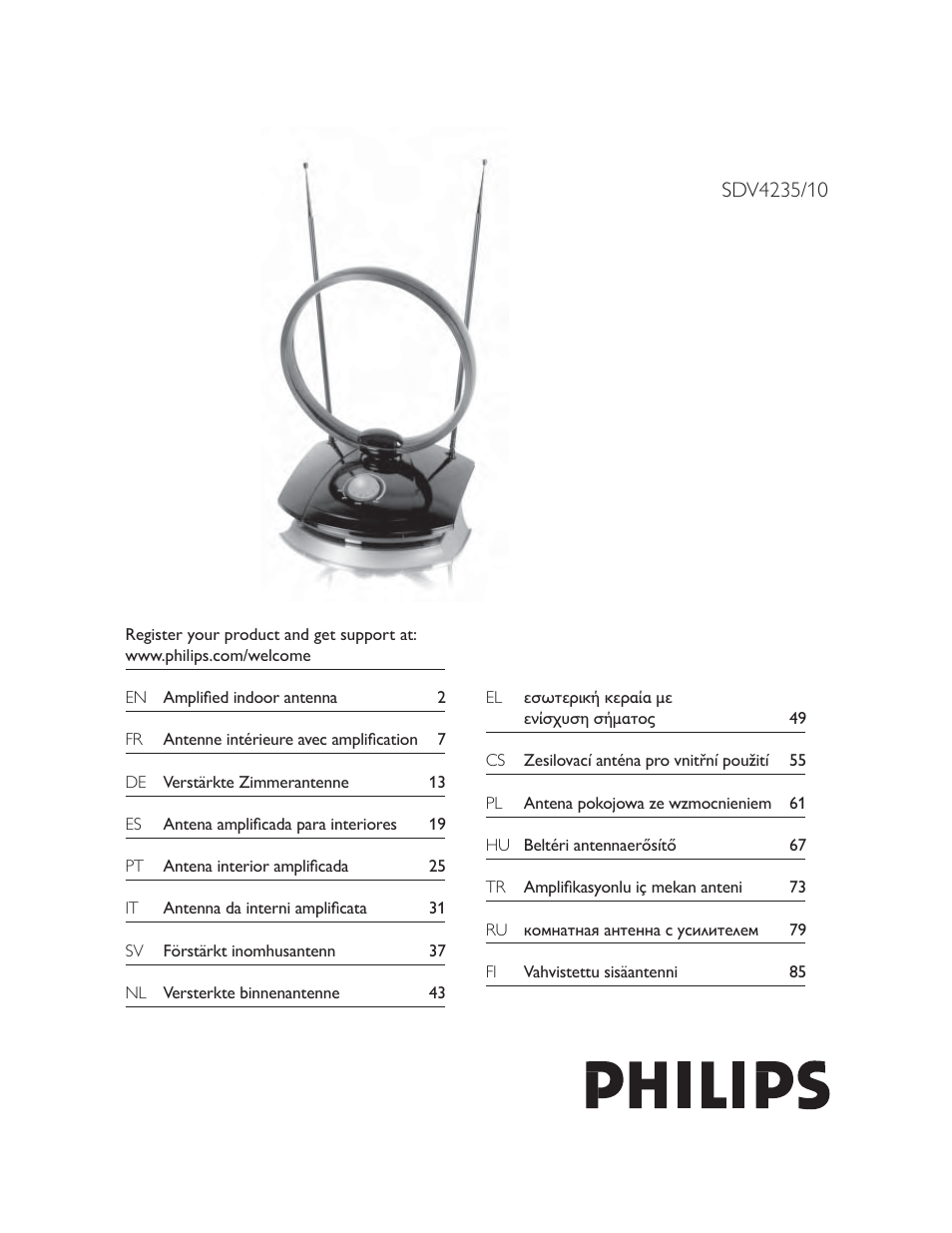 Philips Antena de televisión User Manual | 33 pages