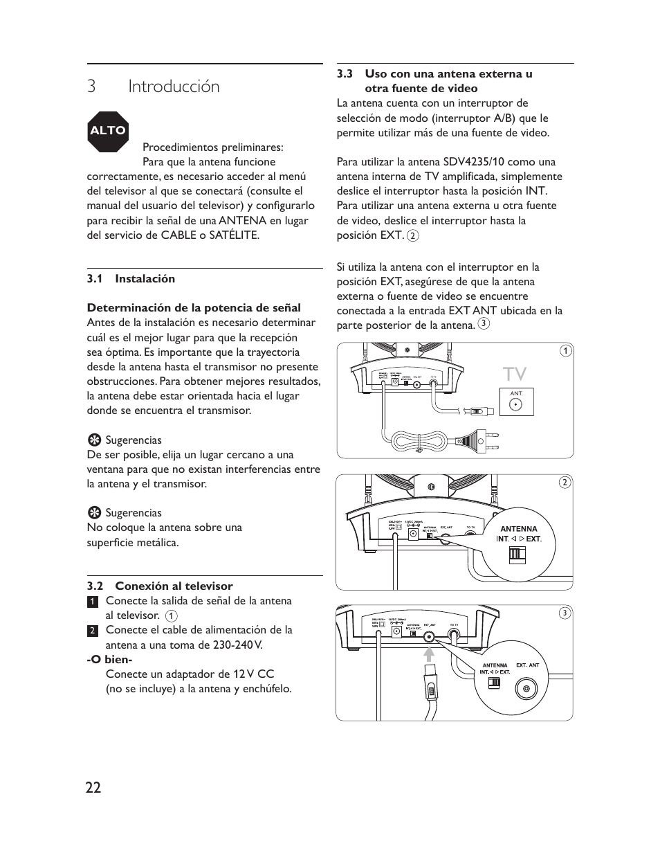 3 introducción | Philips Antena de televisión User Manual | Page 22 / 33