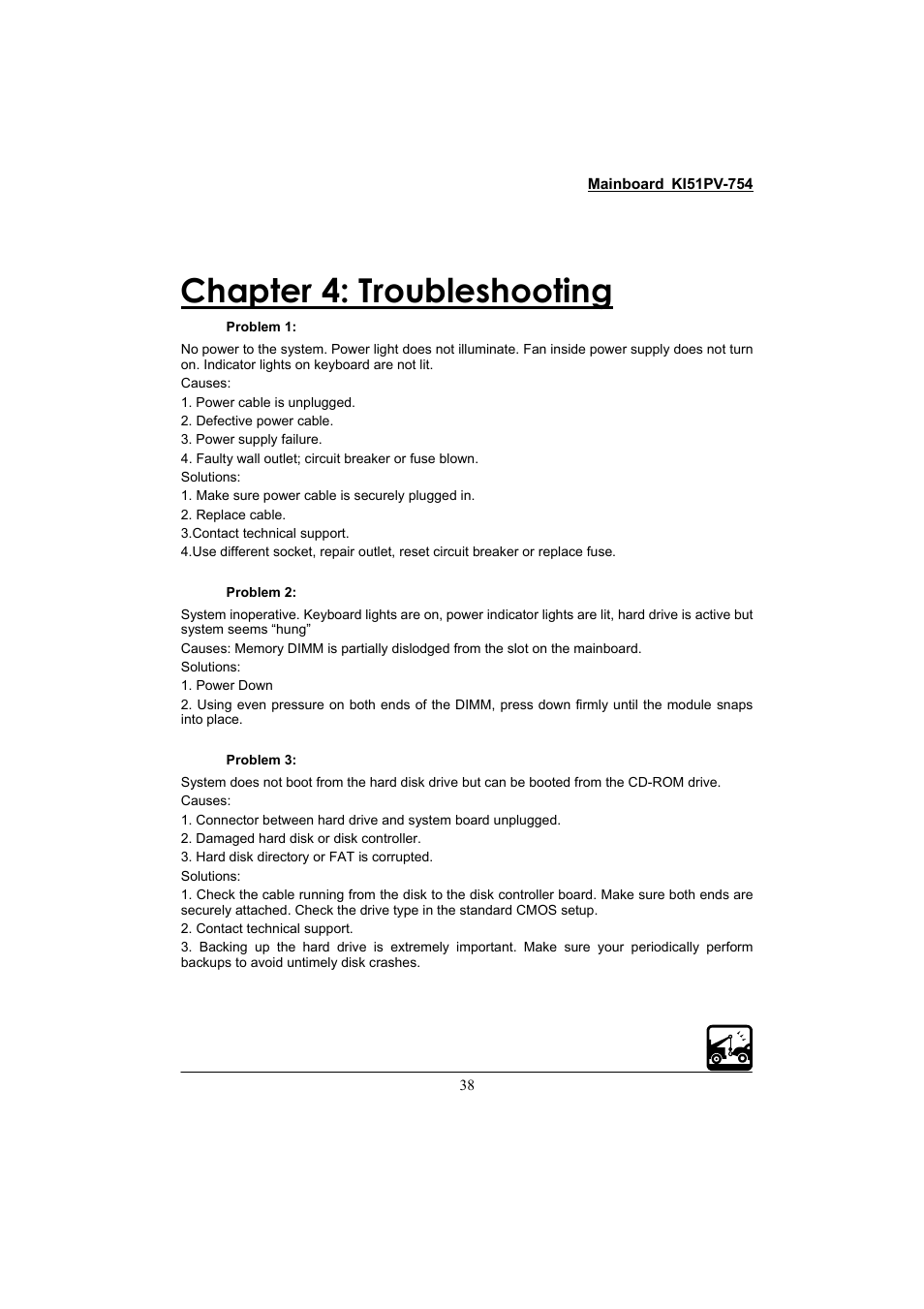 Chapter 4: troubleshooting | Albatron Technology KI51PV-754 User Manual | Page 42 / 58