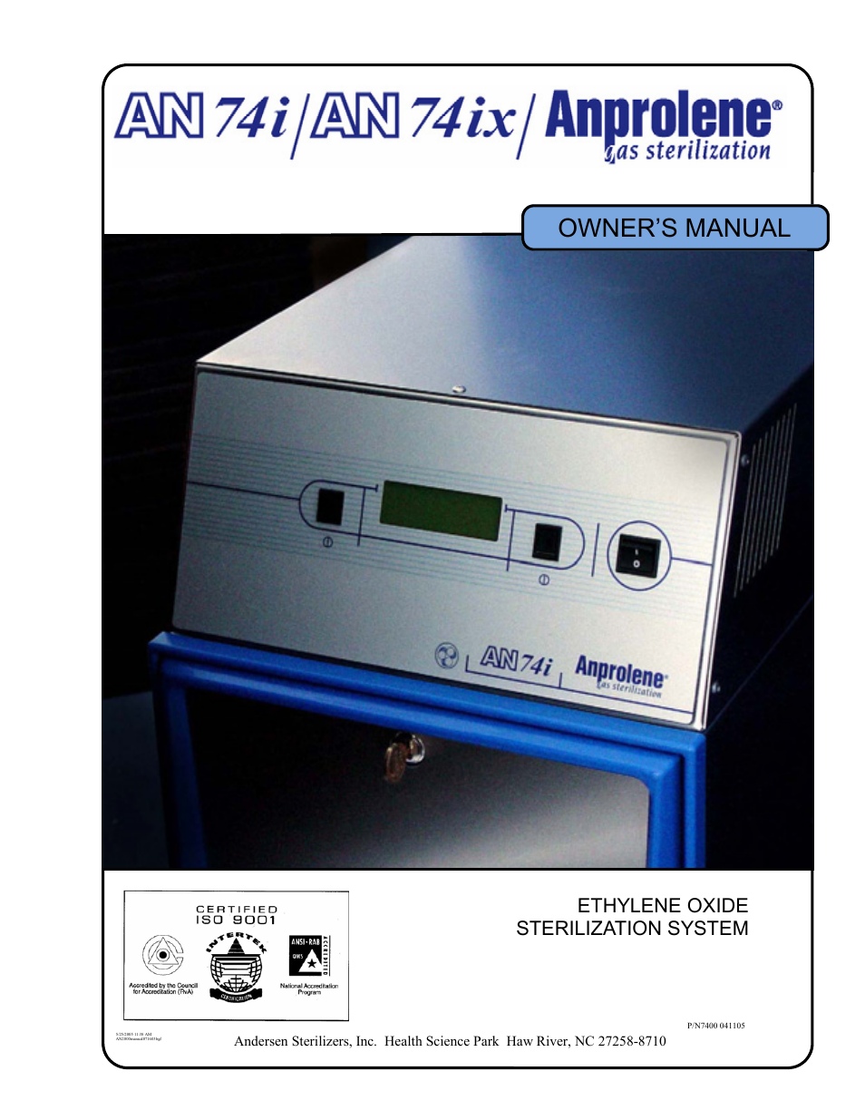 Andersen Windows & Doors AN74I User Manual | 85 pages