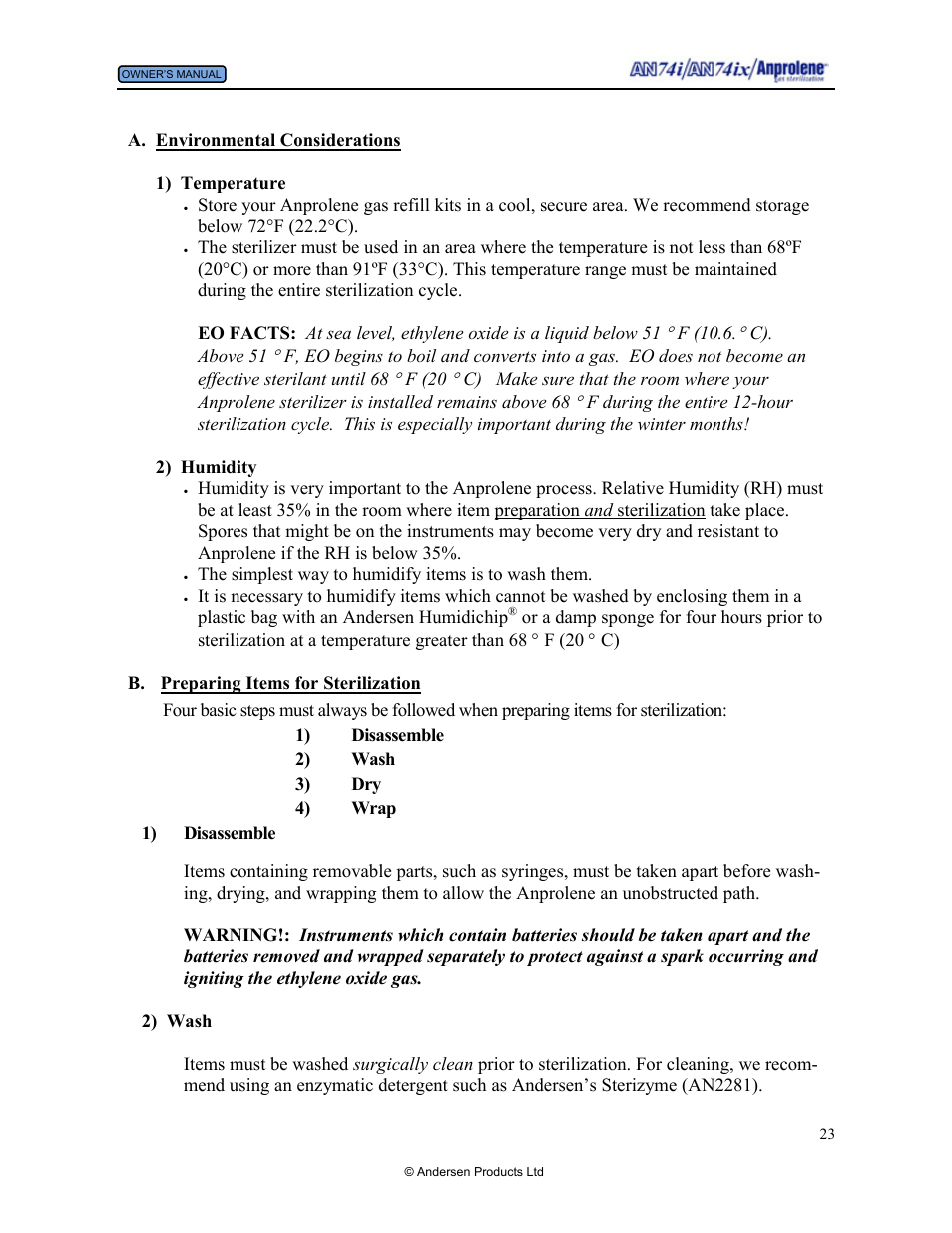 Andersen Windows & Doors AN74I User Manual | Page 23 / 85