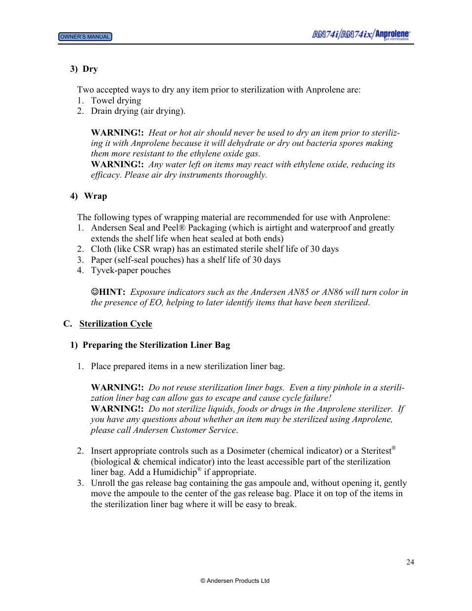 Andersen Windows & Doors AN74I User Manual | Page 24 / 85