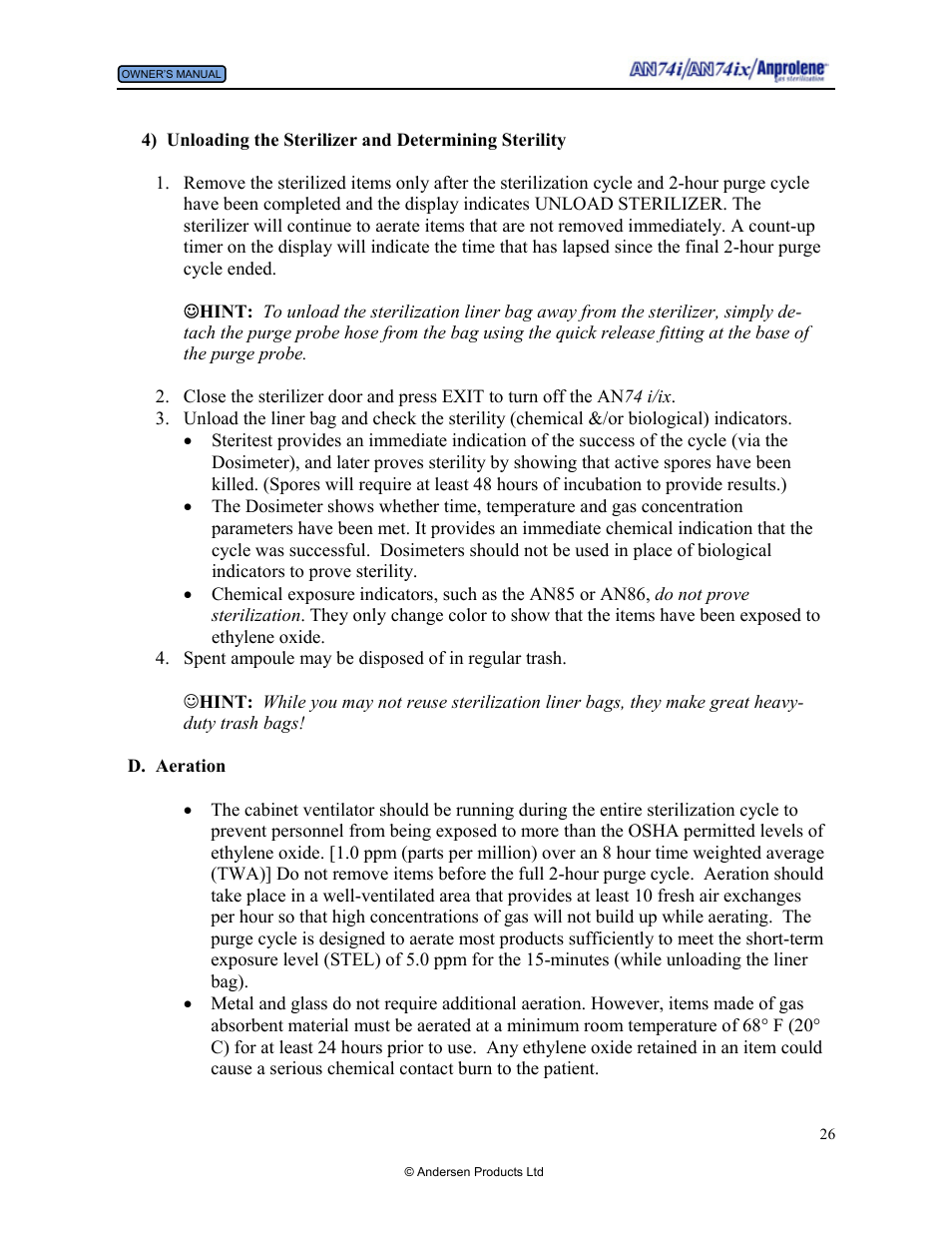 Andersen Windows & Doors AN74I User Manual | Page 26 / 85