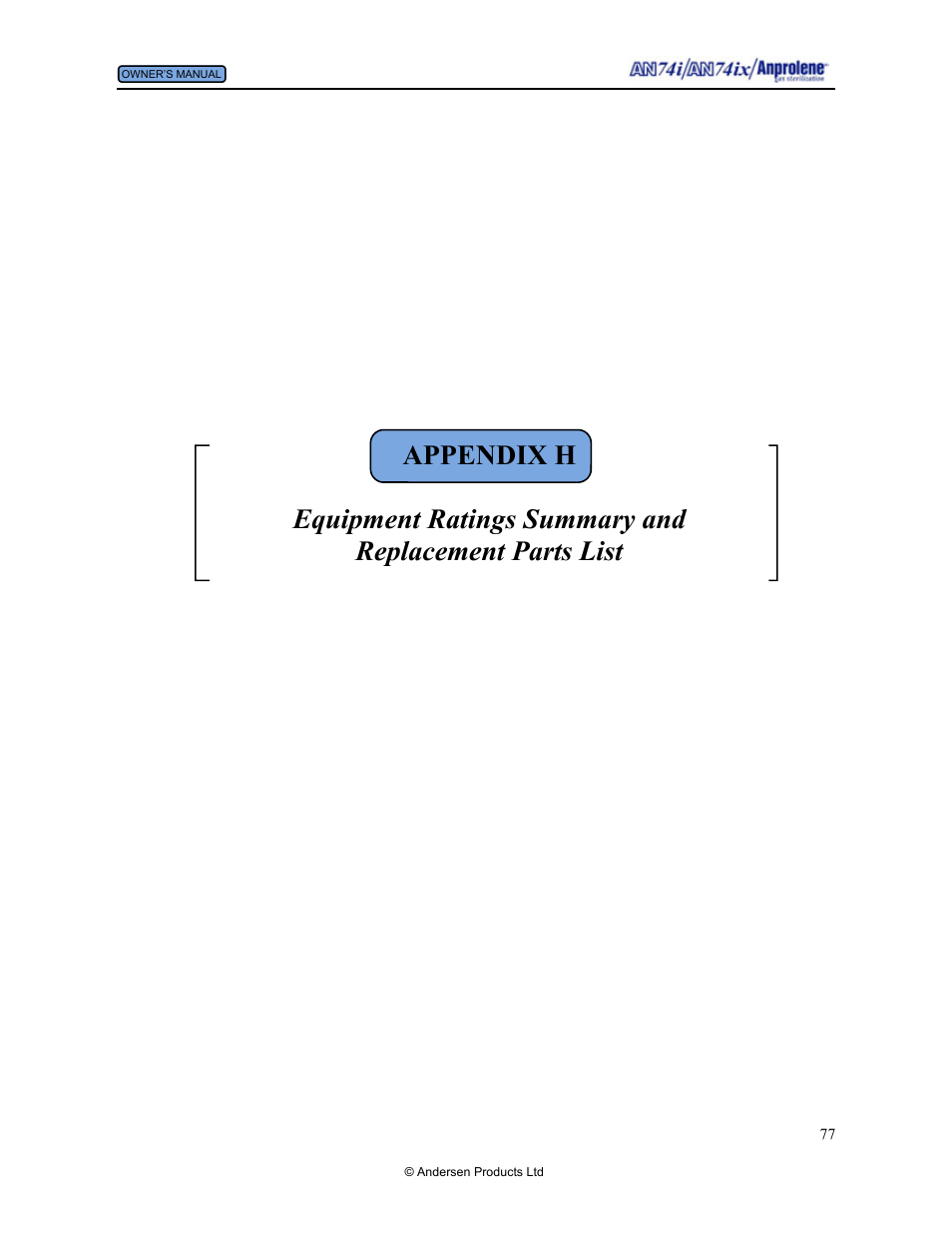Andersen Windows & Doors AN74I User Manual | Page 77 / 85