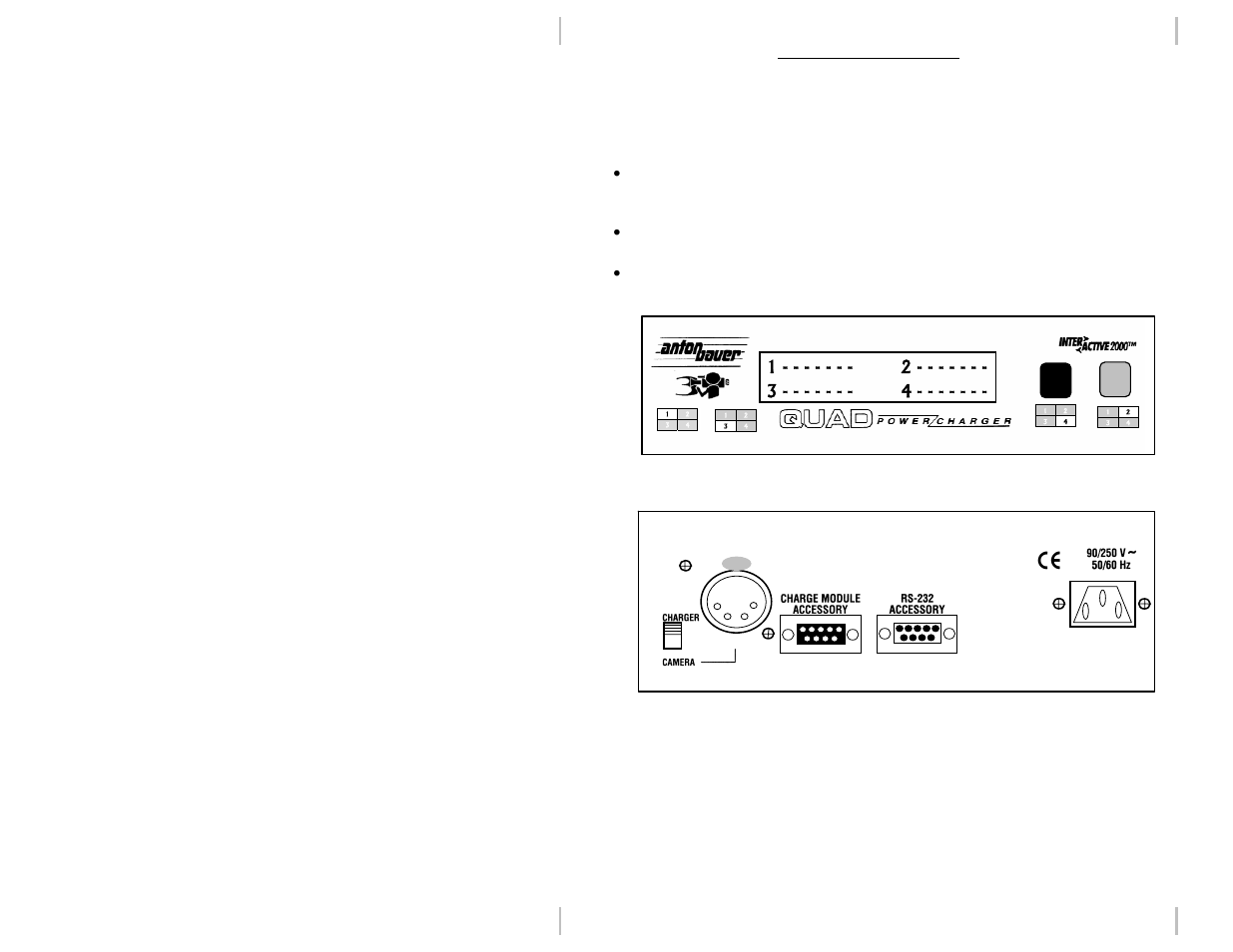 Expansion options, Front back | Anton/Bauer INTERACTIVE 2000 2400 User Manual | Page 4 / 16