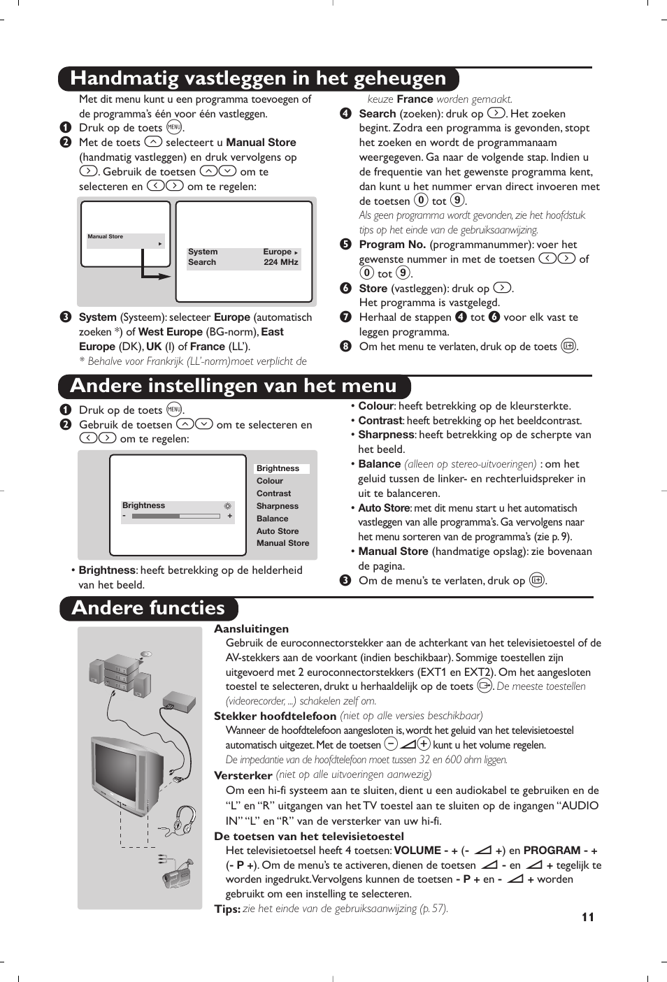 Andere functies | Philips TV User Manual | Page 11 / 64