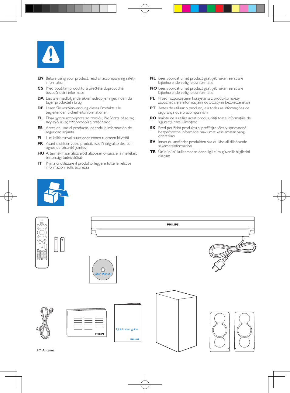 Philips Sistemas de cine en casa 2.1 User Manual | Page 2 / 12