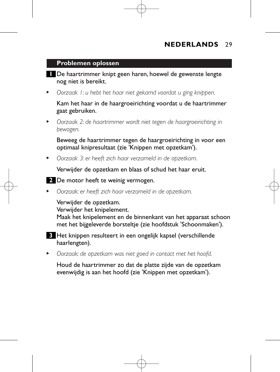 Philips HAIRCLIPPER Series 1000 Cortapelos User Manual | Page 29 / 86
