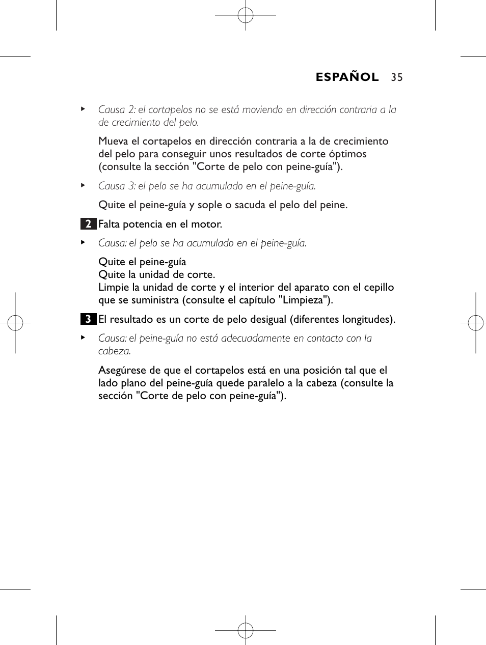 Philips HAIRCLIPPER Series 1000 Cortapelos User Manual | Page 35 / 86