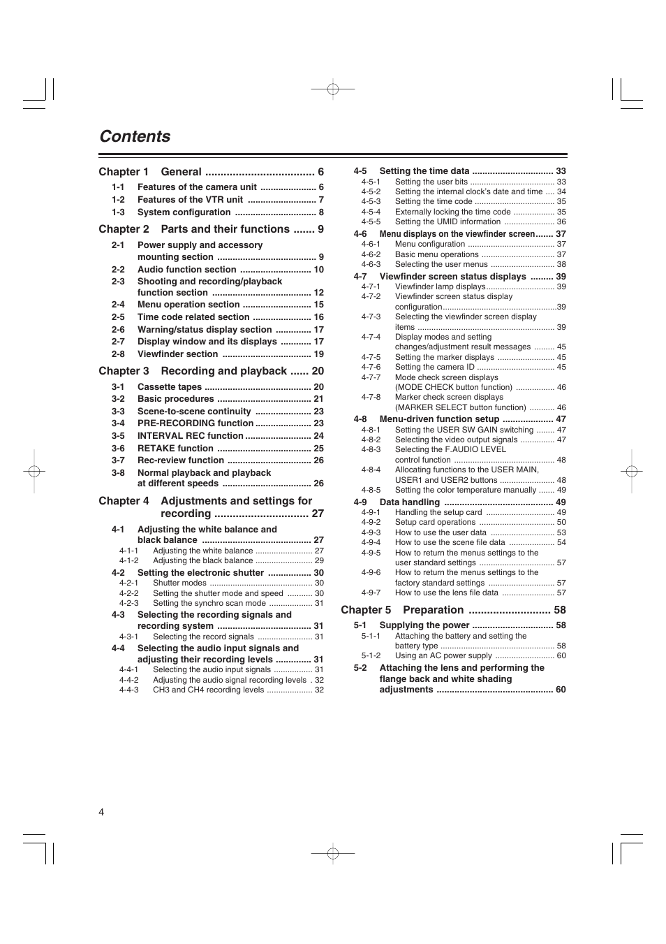 Anton/Bauer AJ-HDX400E User Manual | Page 4 / 102