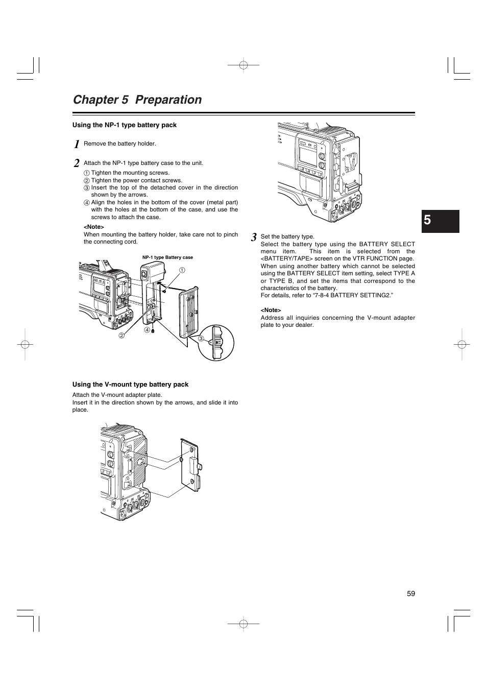 Chapter 5 preparation | Anton/Bauer AJ-HDX400E User Manual | Page 59 / 102