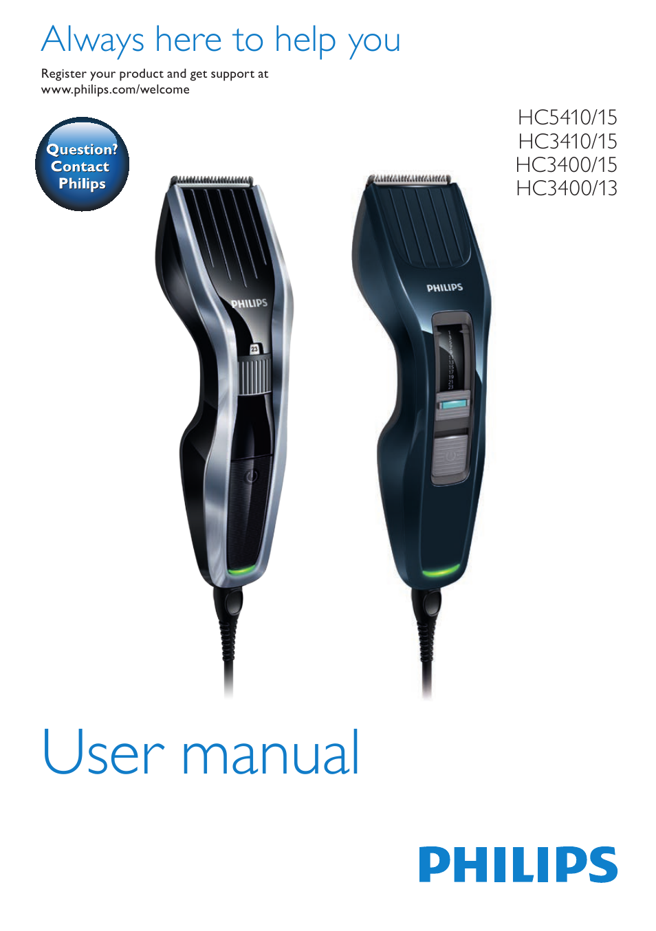 Philips HAIRCLIPPER Series 3000 cortapelos User Manual | 78 pages