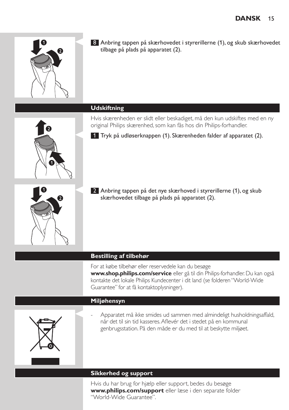 Philips HAIRCLIPPER Series 3000 cortapelos User Manual | Page 15 / 78