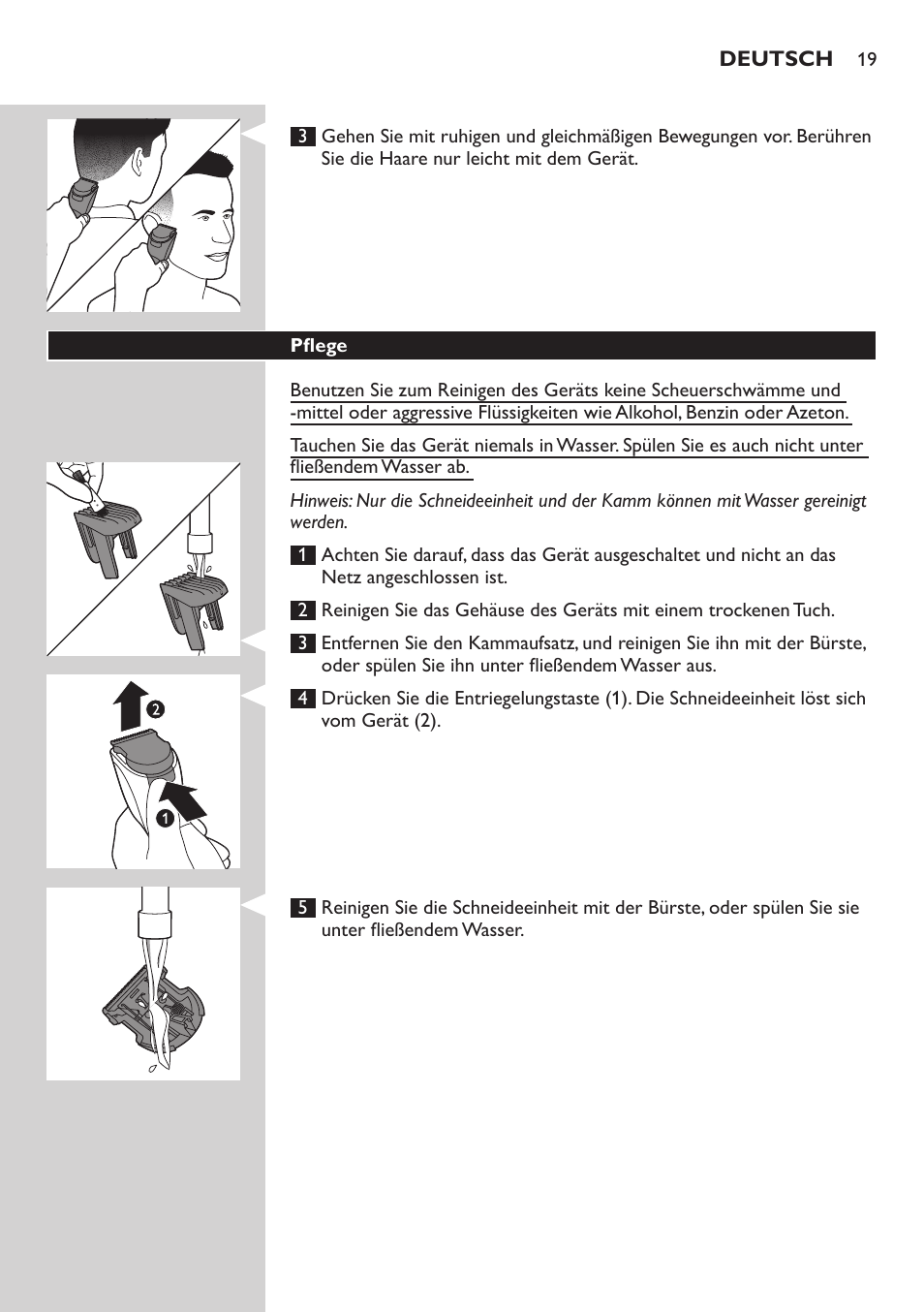 Philips HAIRCLIPPER Series 3000 cortapelos User Manual | Page 19 / 78